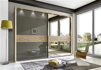 Stylform DORIS - 250-300cm Semi Solid Oak 2 Door Sliding Wardrobe