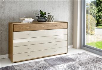 141 cm XL chest of drawers * please note plain wooden front chests of drawers are available too, as opposed to the glass front version on offer *