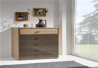 60 cm chest of drawers - * please note plain wooden front chests of drawers are available too, as opposed to the glass front version on offer *