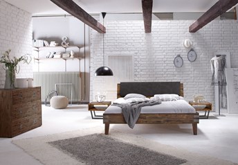 Hasena Gola Varus - Solid Wood Real Leather Vintage Bed