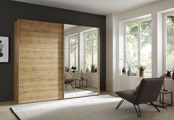 Bianco oak with right mirrored door