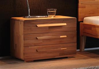 Hasena Trigo - Solid Beech or Walnut 3-drawer bedside table