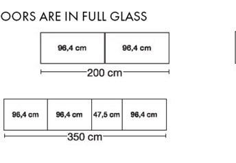 Interior Compartments where Outer doors are in full glass