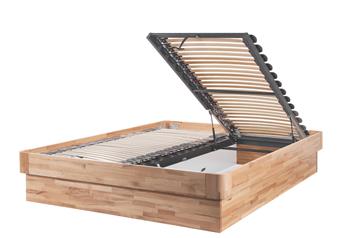 Hasena Practico Ron Ripo Solid Beech or Walnut Ottoman Bed