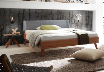 Hasena Leno Boga Solid Beech/Oak & Real leather Modern bed