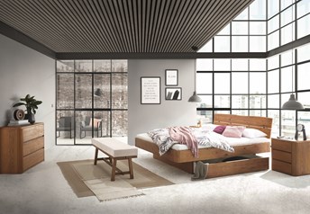 Hasena Oak Puro Lovie Ron Naturo L, Solid Oak Storage Bed