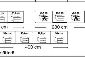 Interiors division and possibility to insert interior chest of drawers