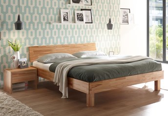 Hasena Forti Bed in Solid Beech, Oak or Walnut