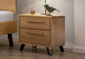 Hasena Mano - Bright Solid Oak Bedside table