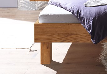 Hasena Prato Modern Bed in Solid Beech, Oak or Walnut