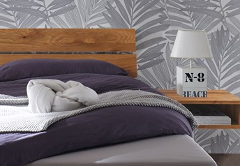 Hasena Prato Modern Bed in Solid Beech, Oak or Walnut