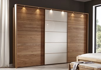 Stylform ZEFIRO - 250-400cm Semi Solid Oak Sliding Wardrobe