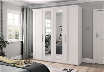 200 cm white and mirror