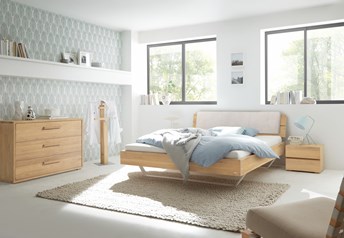 Hasena Slid Alpa Ravo Character Oak and Real Leather Bed