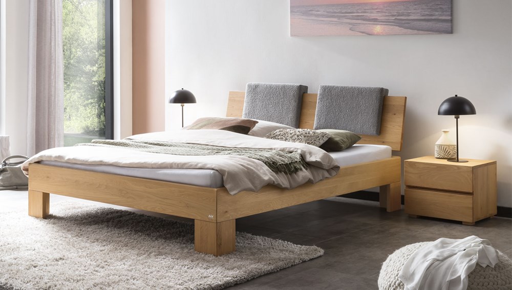 Hasena Massa Varus Varo Solid Wooden Bed in Oak Bright, Premium 18