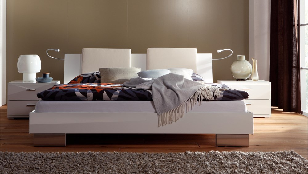 White High Gloss Modern Bed