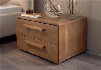 Hasena Voro - 2 Drawer Solid Beech Bedside Table