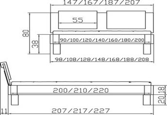 Hasena Noro Varus Varo Solid Oak Bed