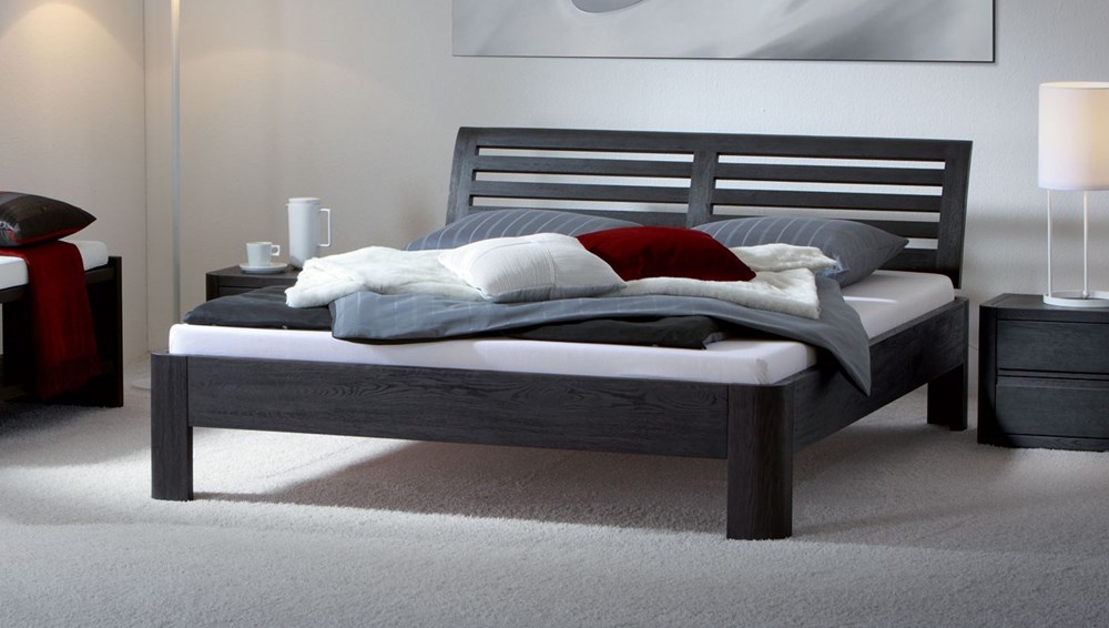 Graphite Oak Oiled Solid Wooden Bed