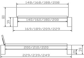 Dimensions without Headrests