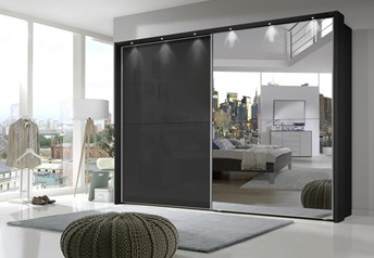 Graphite frame, door and mirror