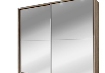 Rustic oak natural, fully mirrored