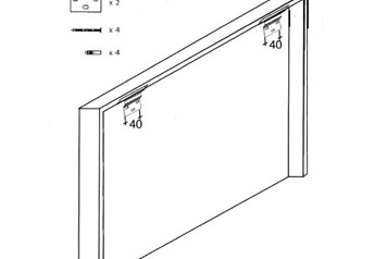 sketch of rear back of wall panels