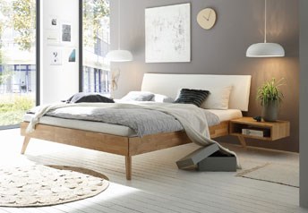 Hasena Caprile Bed in Solid Beech, Oak or Walnut