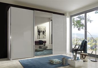 pebblegrey glass and mirror, handles in chrome