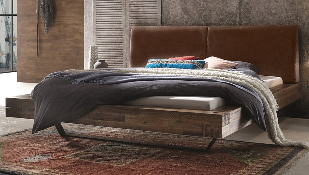 Hasena Slid Bloc Opera Solid Rustic Wood Industrial Bed - Factory