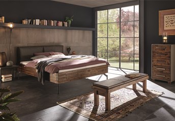 Hasena Tondo Cena Solid Rustic Wood Industrial Bed