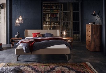 Hasena Sole Tondo Boga Real Leather Modern Bed