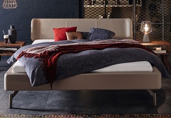 Hasena Sole Tondo Boga Real Leather Modern Bed