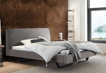 Hasena Moon Slid Orion Real Leather Modern Floating Bed