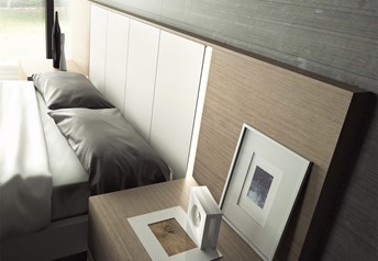Showing headboard lights, - please disregard finish