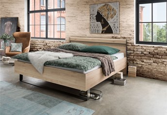 Stylform OSLO Modern Bed - Holm Oak & Slate Finish