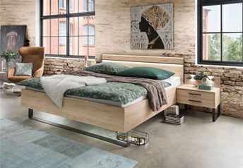 Wooden headboard WITH LIGHTS and Slate Metal legs