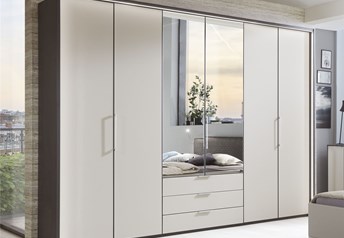 hinged door version showing passe partout with circumferential LED light