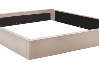 Details of the bedframe - please note the real leather version has seams as in the main picture