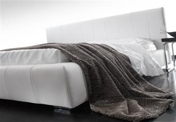 Quarrata CAPRI Italian Modern Leather Bed with high-rise headboard
