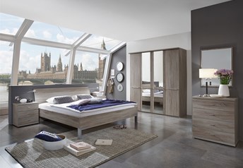 Athena Bedroom Set in Rustic Oak Dark