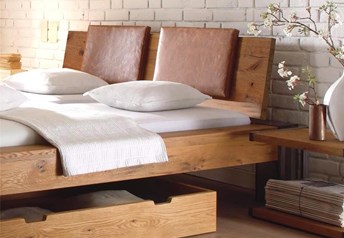 Hasena Cobo Bormio Sion Capa Solid Oak Bed