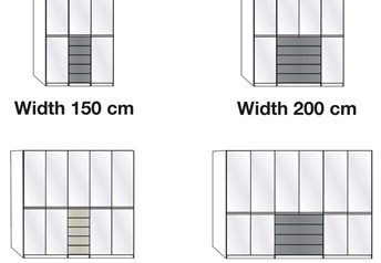 Drawer and door configurations