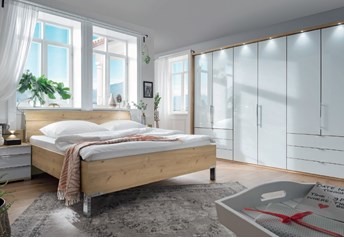 Althea Bedroom Set - in Bianco oak oiled finish